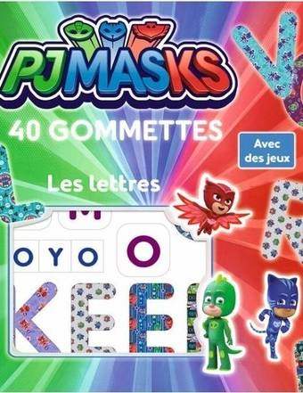 Pjmasks - Les lettres 40 gommettes Lic