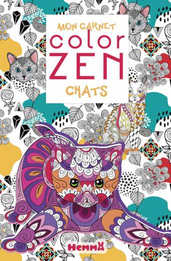 Mon carnet color zen - Chats