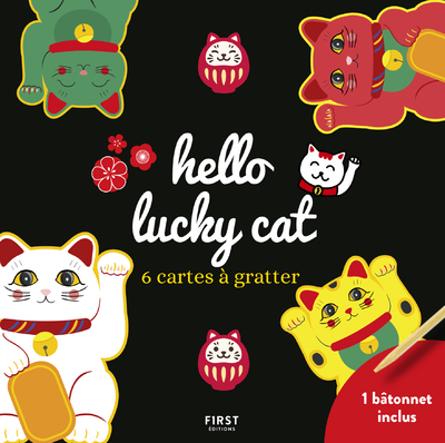 Cartes à gratter Hello Lucky Cat  - 6 cartes à gratter + 1 bâtonnet inclus