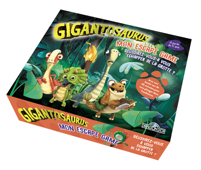 Gigantosaurus  Mon escape game  Escape box avec 40 cartes, un poster et une bande-son - Dès 5 ans