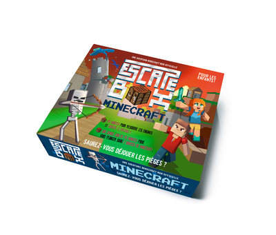 Escape box Minecraft - L'invasion du village - Escape game enfant de 2 à 5 joueurs - De 8 à 12 ans