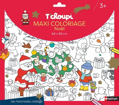 T'choupi maxi coloriage de Noël - Coloriage géant dès 3 ans